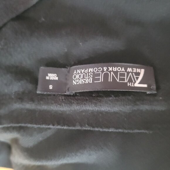 7th Avenue New York Black Peplum Cardigan Sweater S - Picture 2 of 4